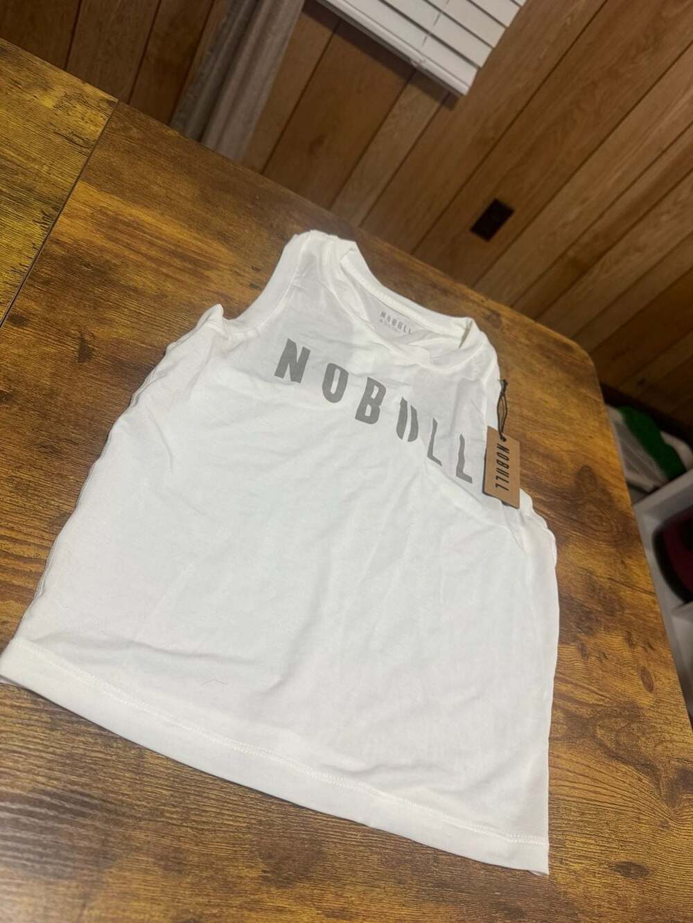 NOBULL Women's Cropped Tank Top White Size S